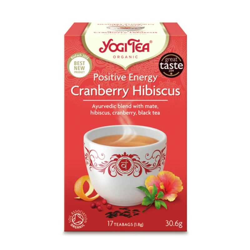 YOGI TEA Positive Energy Cranberry Hibiscus | Pozytywna energia | Herbata | 17szt. | 30,6g
