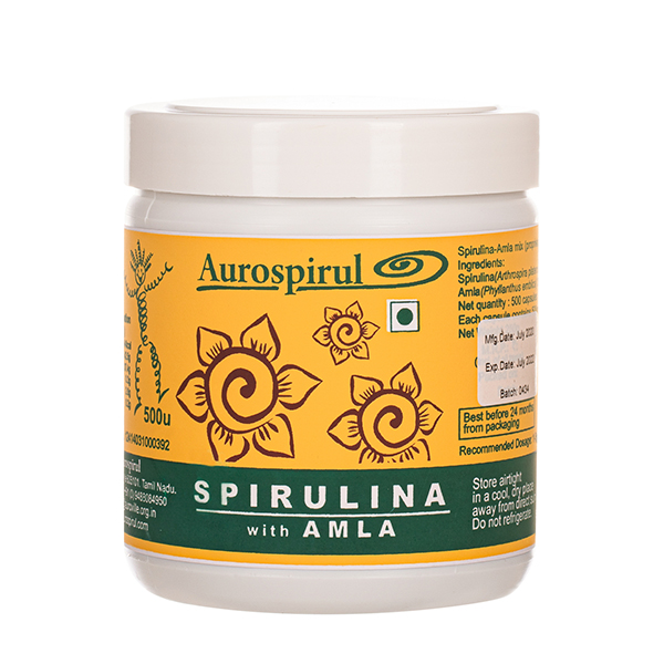Spirulina z Amlą | kapsułki 500szt. | 250g | Aurospirul