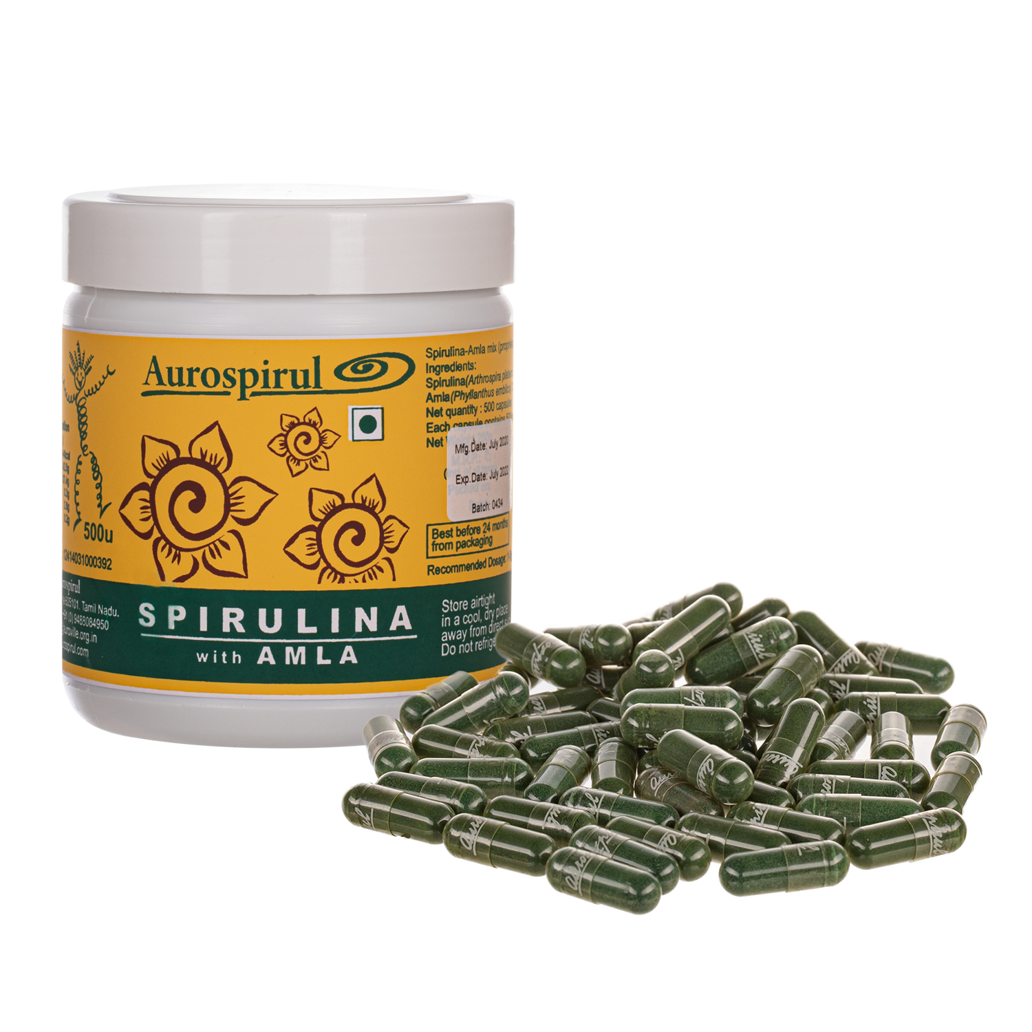 Spirulina z Amlą 500 kapsułek