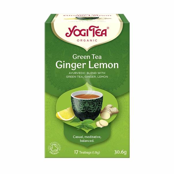 YOGI TEA Green Tea Ginger Lemon | Zielona imbirowo-cytrynowa | Herbata | 17szt. | 30,6g