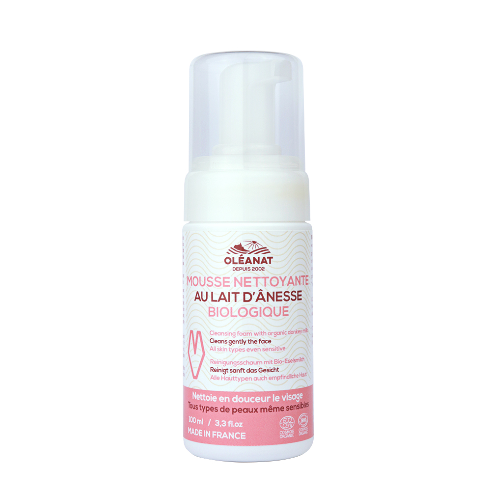 Oléanat | Pianka oczyszczająca do twarzy z oślim mlekiem | 100ml | Le Secret Naturel