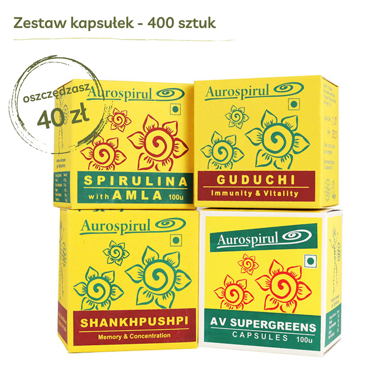 Na Odbudowę Organizmu | zestaw ziół | kapsułki | Aurospirul