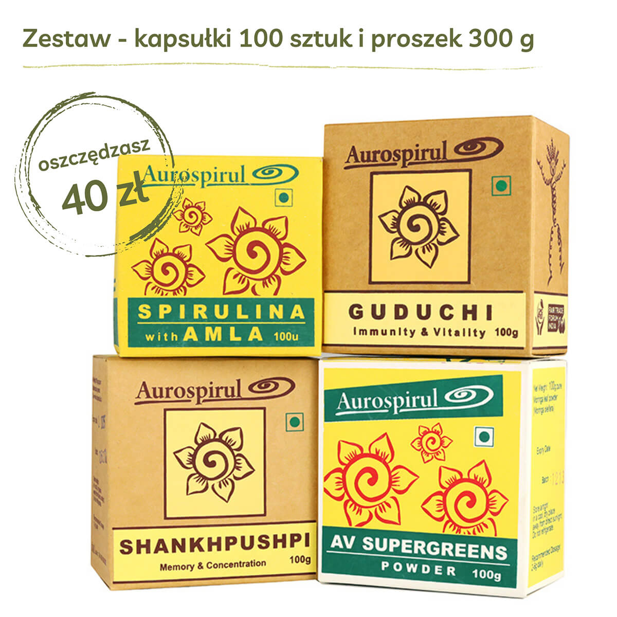 Na Odbudowę Organizmu | zestaw ziół | proszek | Aurospirul