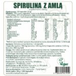 Spirulina z Amlą 100 kapsułek etykieta