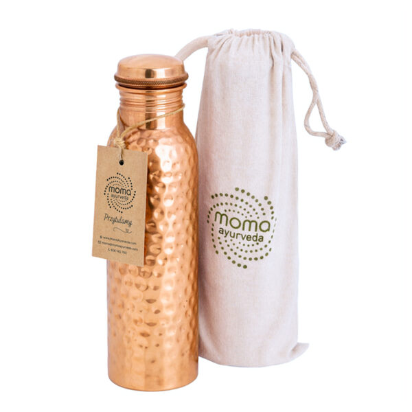 Butelka miedziana na wodę | młotkowana | 950ml